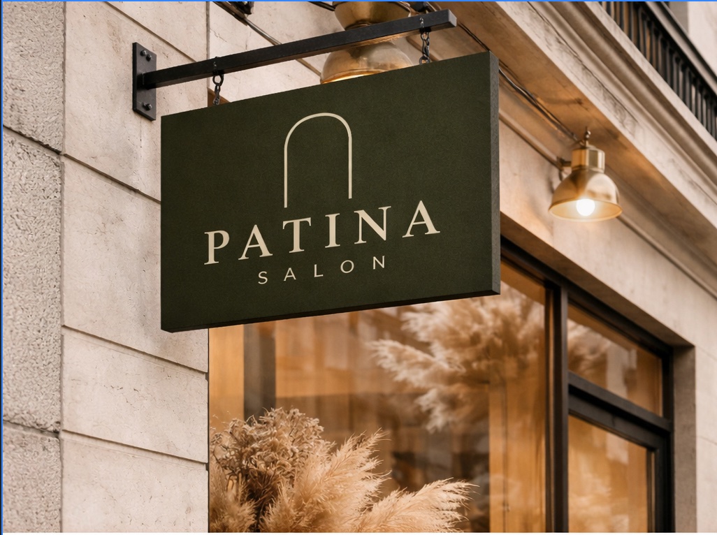 Patina Salon storefront on West Central Avenue