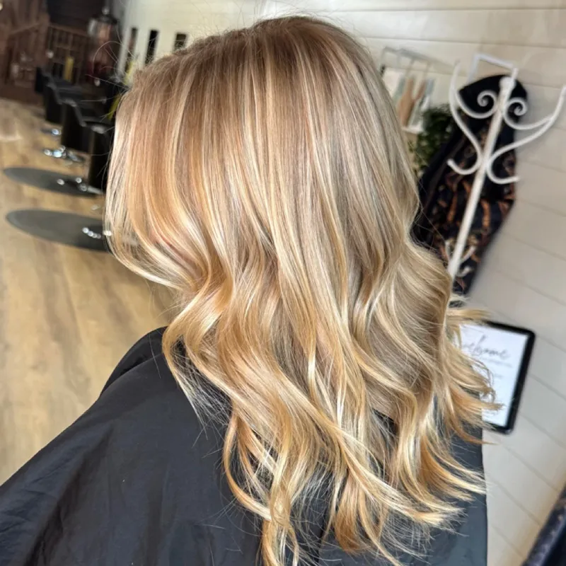 Golden Blonde Highlights