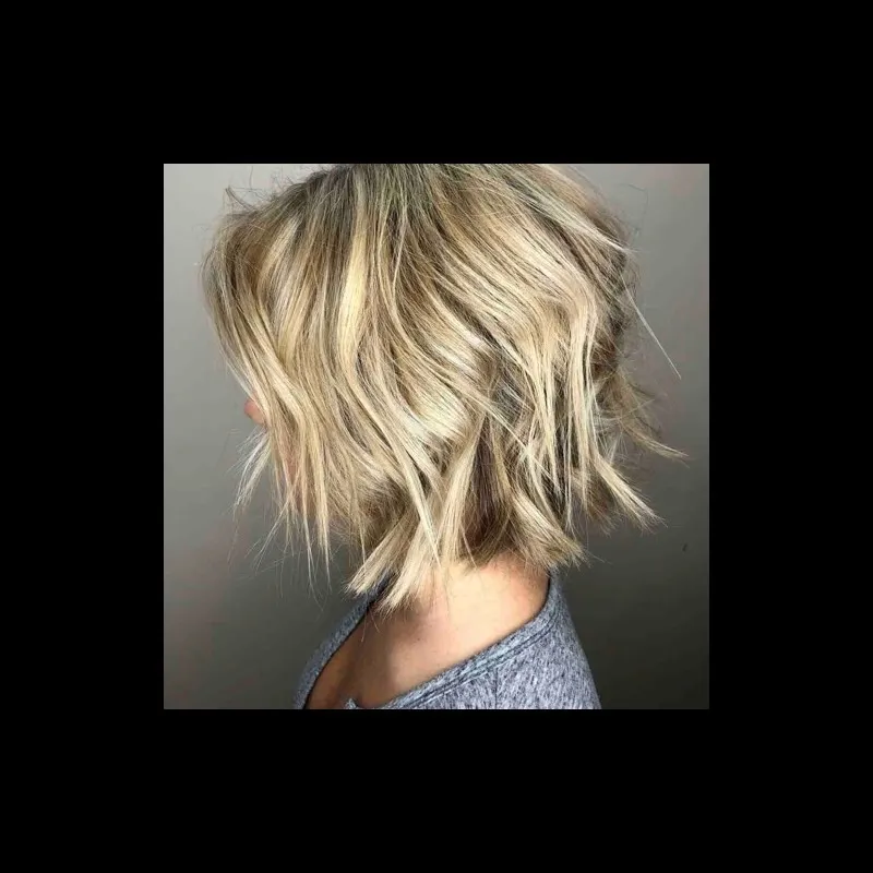 Textured Blonde Bob
