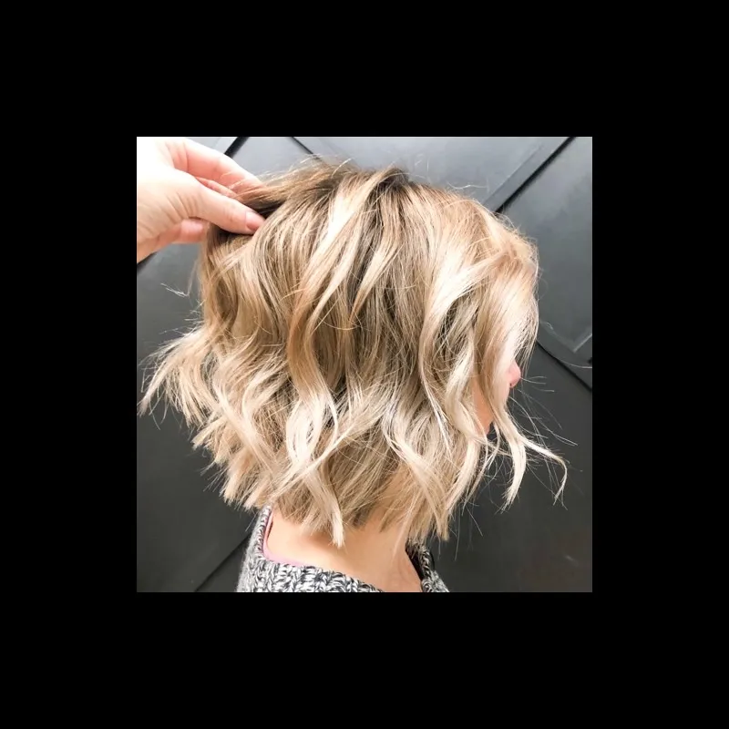 Textured Blonde Bob