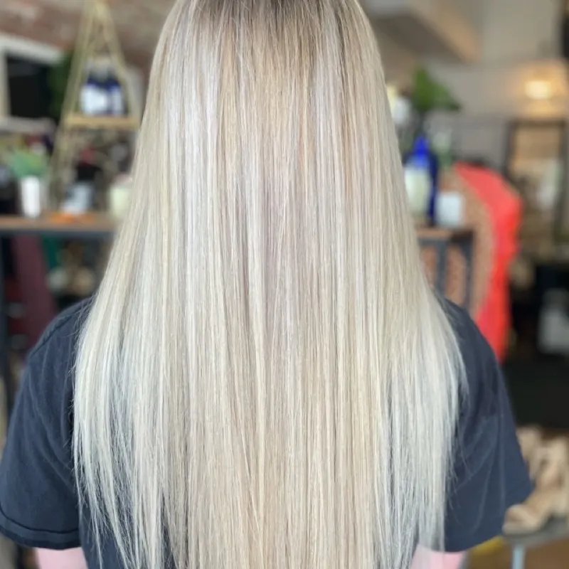 Platinum Blonde Straightening