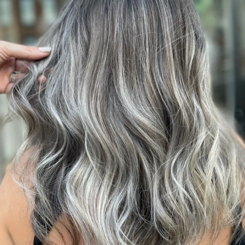 Ashy Silver Balayage