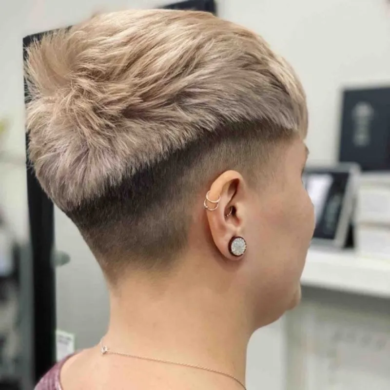 Blonde Pixie Fade