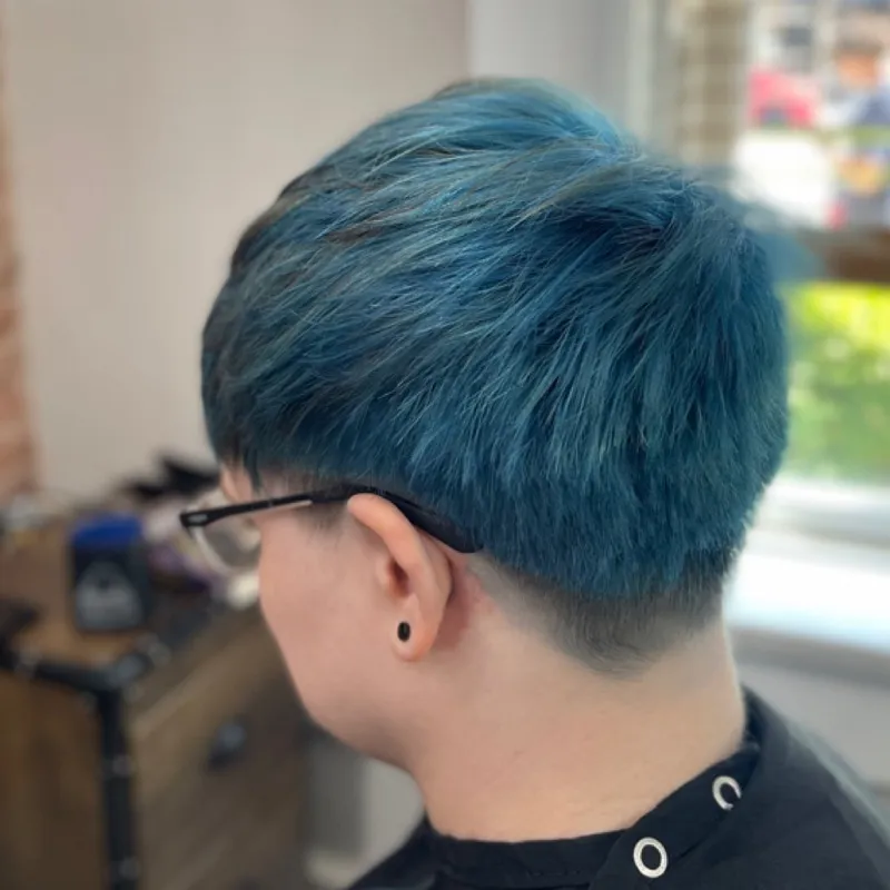 Teal Blue Pixie Color